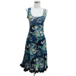 N905 KOMAROV Dress Sundress Sleeveless Lace Floral